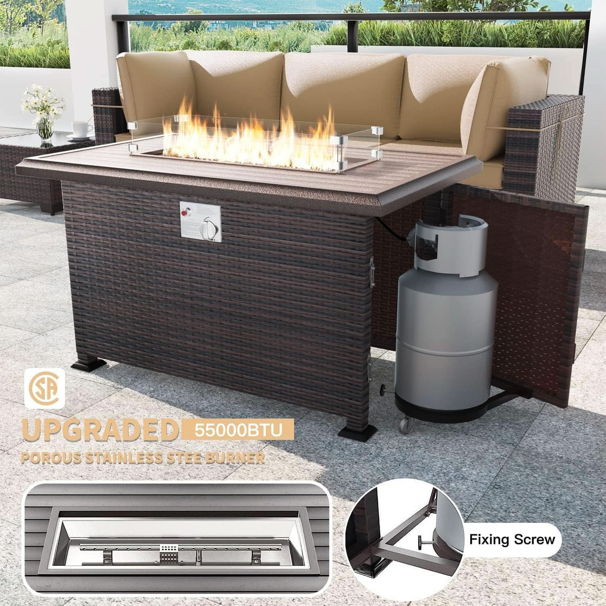 Velora 13-Piece Patio Conversation Set with Fire Pit — product image