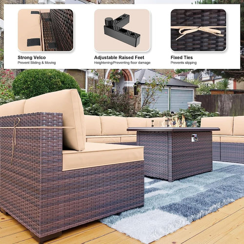 Velora 13-Piece Patio Conversation Set with Fire Pit — product image