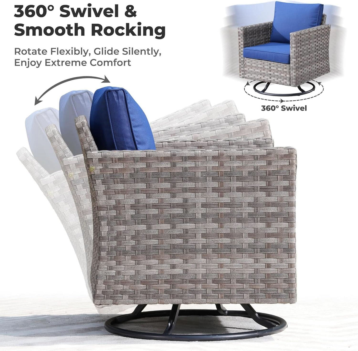 Velora 9-Piece Outdoor Wicker Sofa Set with Fire Pit — product image