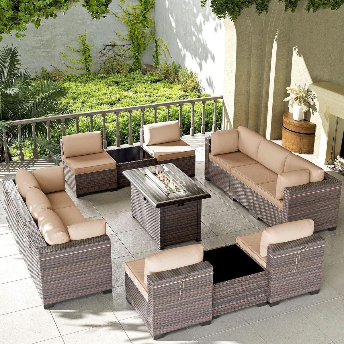 Velora 13-Piece Patio Conversation Set with Fire Pit — product image