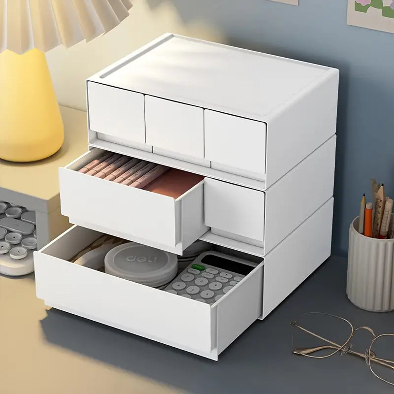 Velora Stackable Bedroom Bedside Drawer Organizer - White