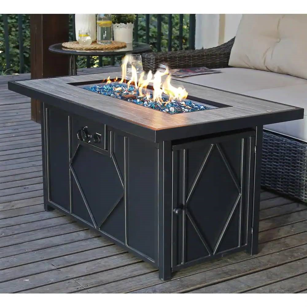 Velora 42-Inch Propane Fire Pit Patio Table with Blue Fire Glass — product image