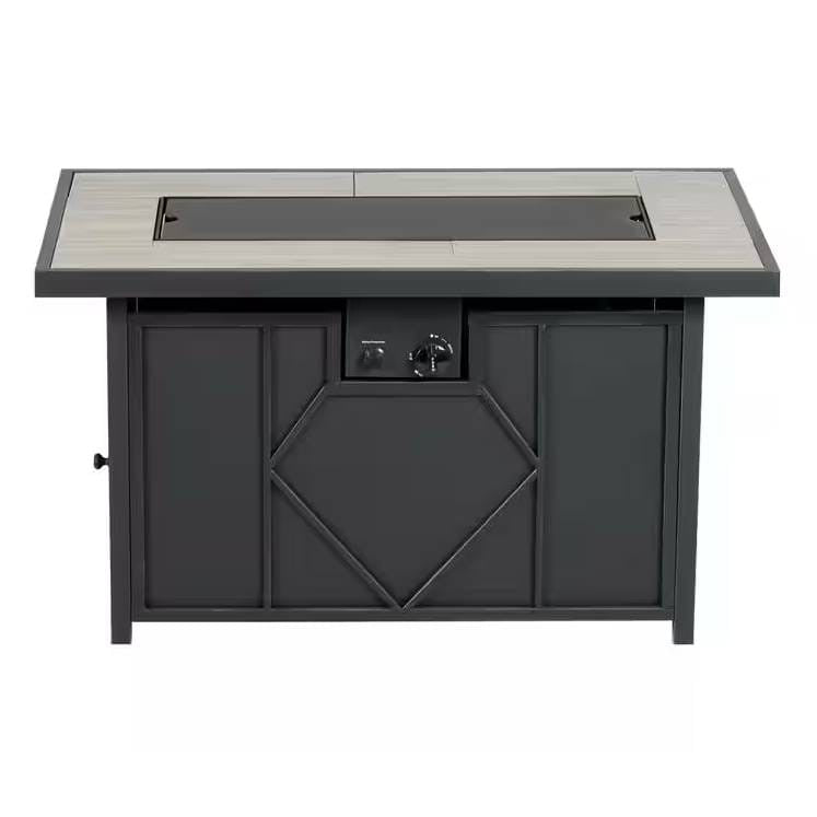 Velora 42-Inch Propane Fire Pit Patio Table with Blue Fire Glass — Large — product image