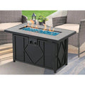 Velora 42-Inch Propane Fire Pit Patio Table with Blue Fire Glass — Large — product image