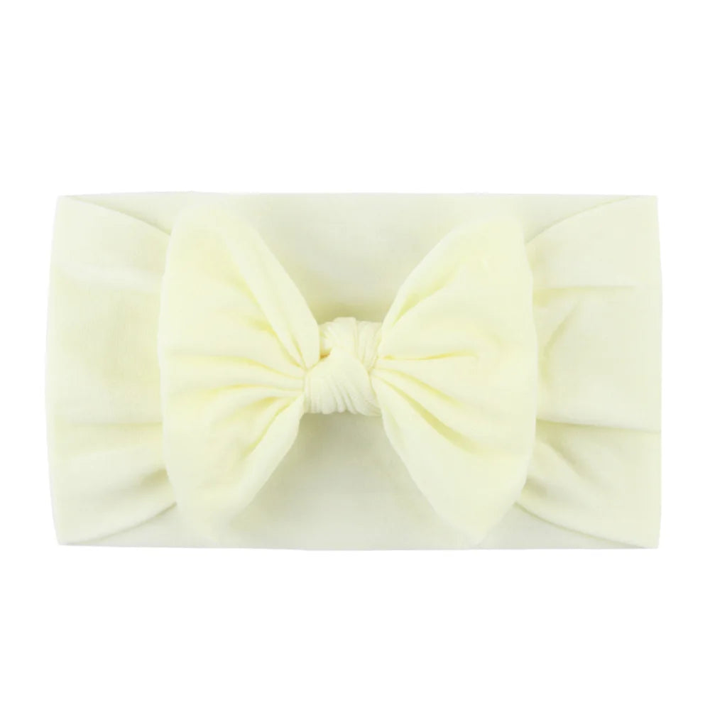 Soft Baby Bow Headband – Stretchy Nylon Hair Band for Newborn Girls & Toddlers