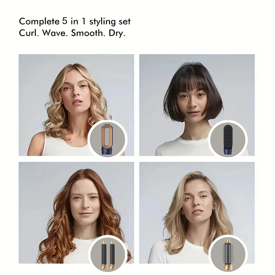 Velora 5 In 1 Multi Styler New Design Hair Dryer for Hair 5 in 1 Styler with Curling Barrel Hot Air Brush Styling Tool MultiStyler