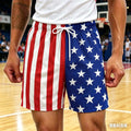 Red White Blue Star Striped Shorts Patriotic Lounge Shorts Cool American Street Style Shorts Summer Oversized Daily Streetwear