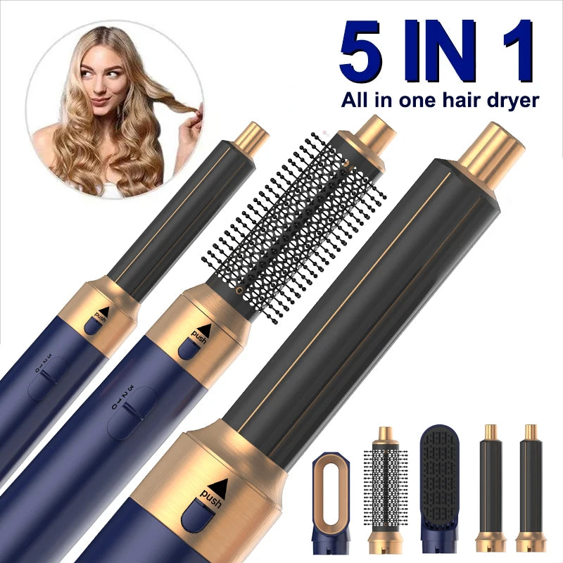 Velora 5 In 1 Multi Styler New Design Hair Dryer for Hair 5 in 1 Styler with Curling Barrel Hot Air Brush Styling Tool MultiStyler
