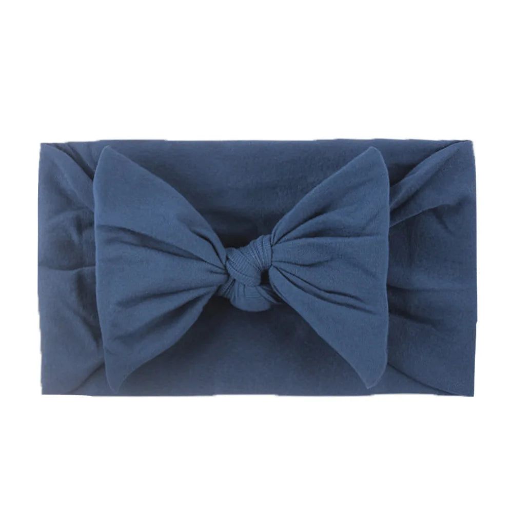 Soft Baby Bow Headband – Stretchy Nylon Hair Band for Newborn Girls & Toddlers