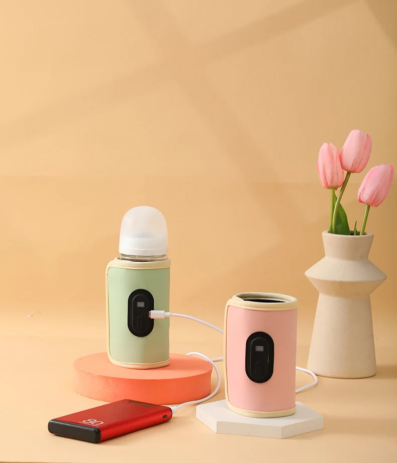 Velora Baby Milk Warmer Baby Nursing Bottle Heater, Portable USB Bottle Warmer for Car, Outdoor Travel Accessories Outdoor Portable