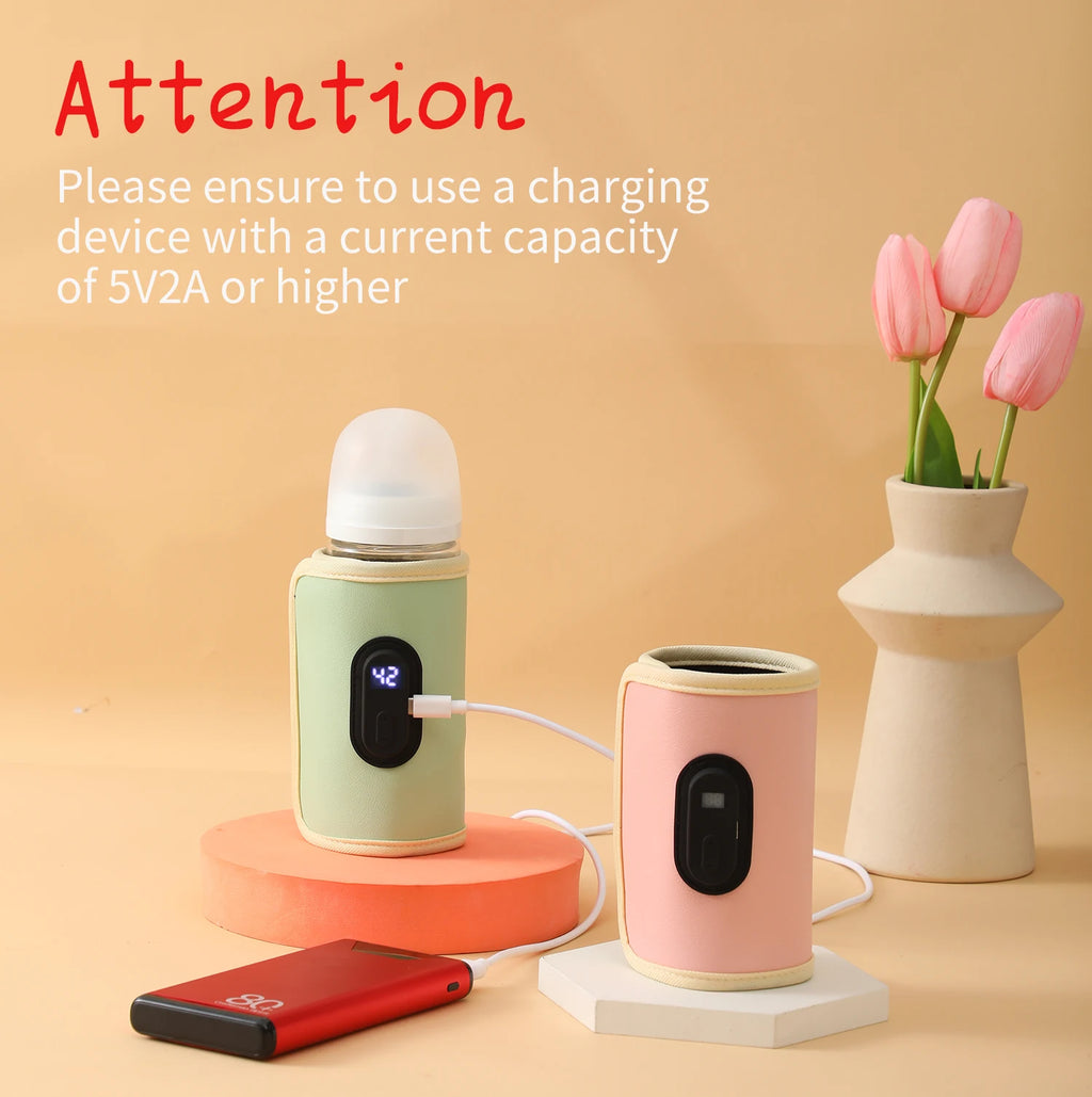 Velora Baby Milk Warmer Baby Nursing Bottle Heater, Portable USB Bottle Warmer for Car, Outdoor Travel Accessories Outdoor Portable