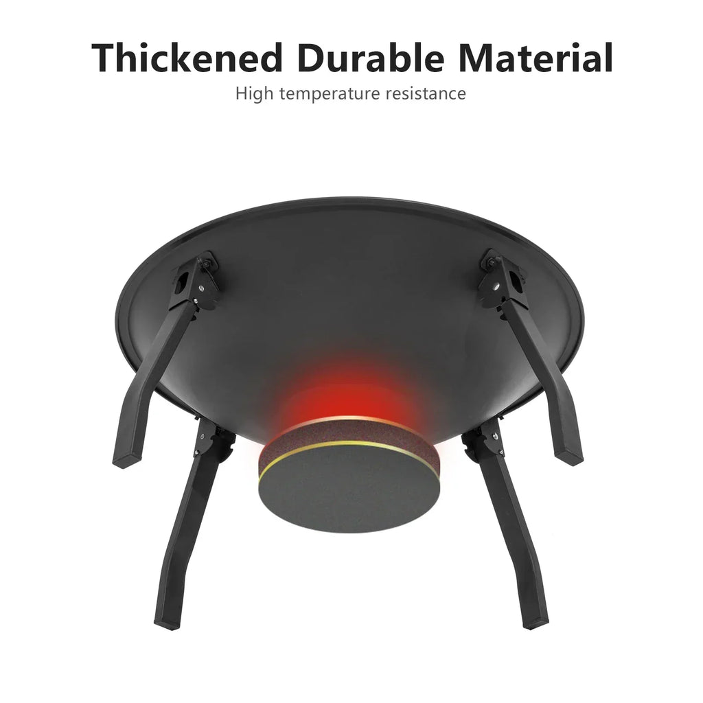 Velora Portable Charcoal Fire Bowl with Folding Legs — product image