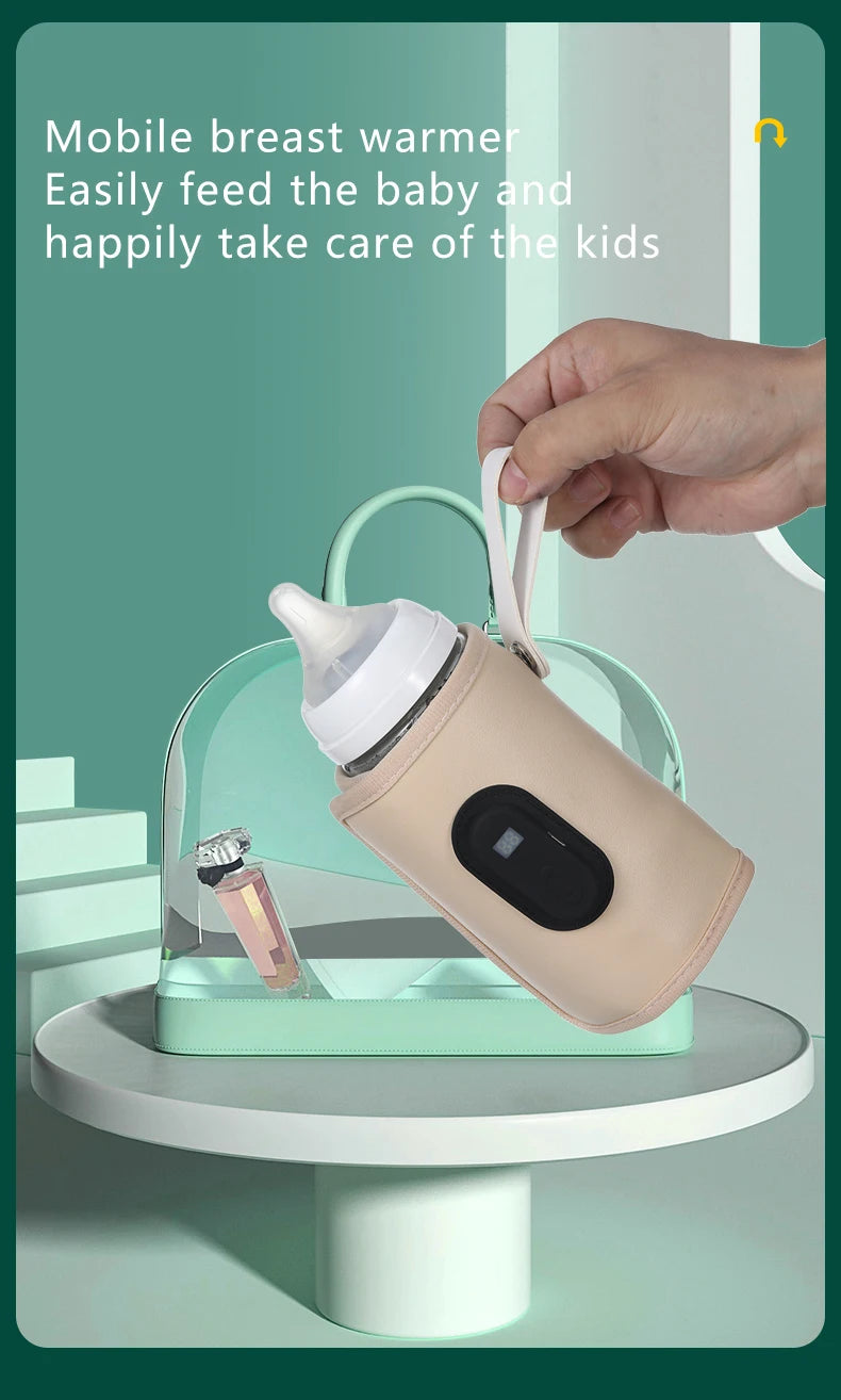 Velora Baby Milk Warmer Baby Nursing Bottle Heater, Portable USB Bottle Warmer for Car, Outdoor Travel Accessories Outdoor Portable