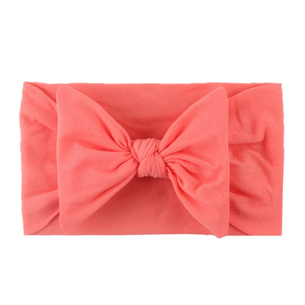 Soft Baby Bow Headband – Stretchy Nylon Hair Band for Newborn Girls & Toddlers