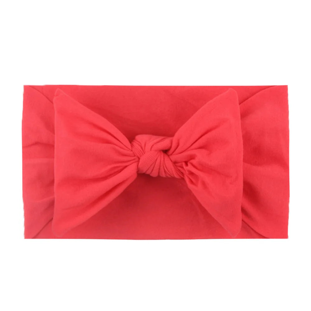 Soft Baby Bow Headband – Stretchy Nylon Hair Band for Newborn Girls & Toddlers