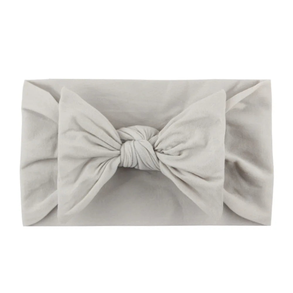 Soft Baby Bow Headband – Stretchy Nylon Hair Band for Newborn Girls & Toddlers