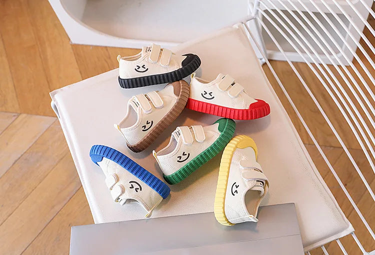 Children Canvas Shoe Candy Color Korean Style Kids Casual Shoes Toddler Girl Boy Breathable Soft Sole Board Shoes Tenis Infantil