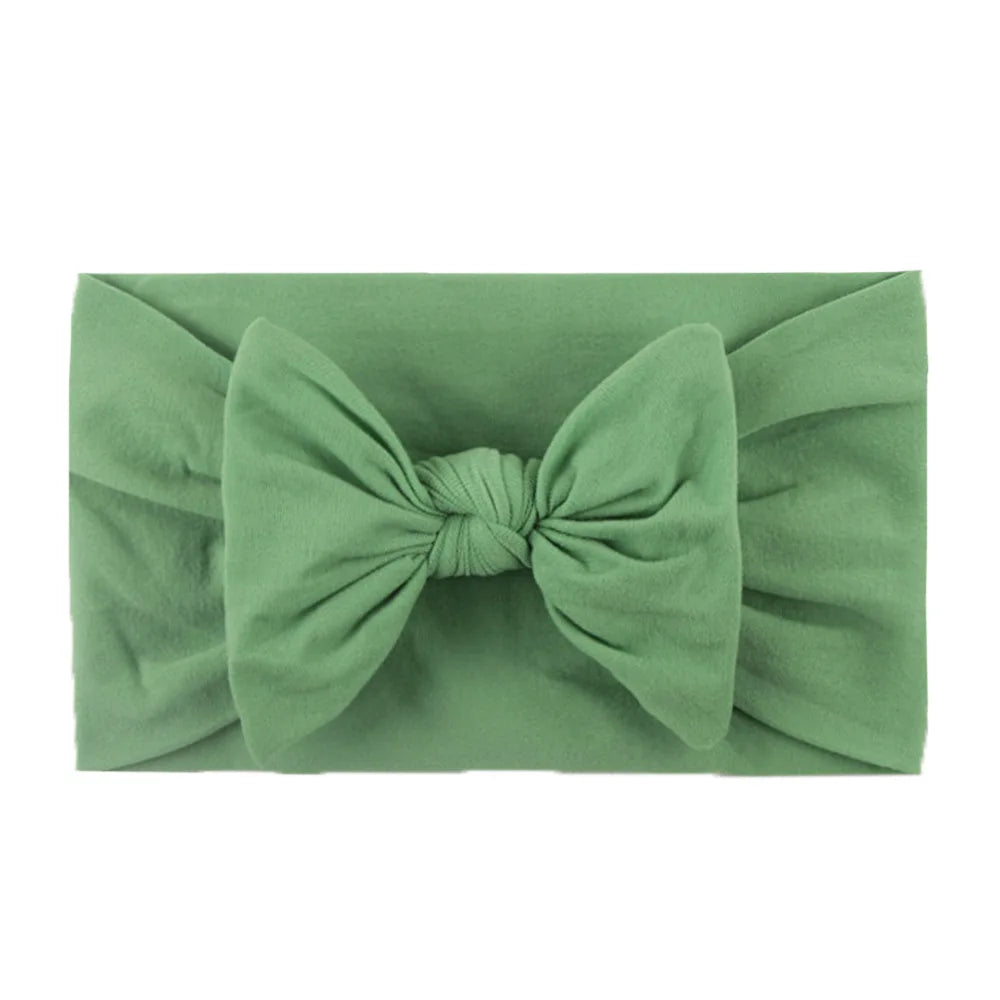 Soft Baby Bow Headband – Stretchy Nylon Hair Band for Newborn Girls & Toddlers
