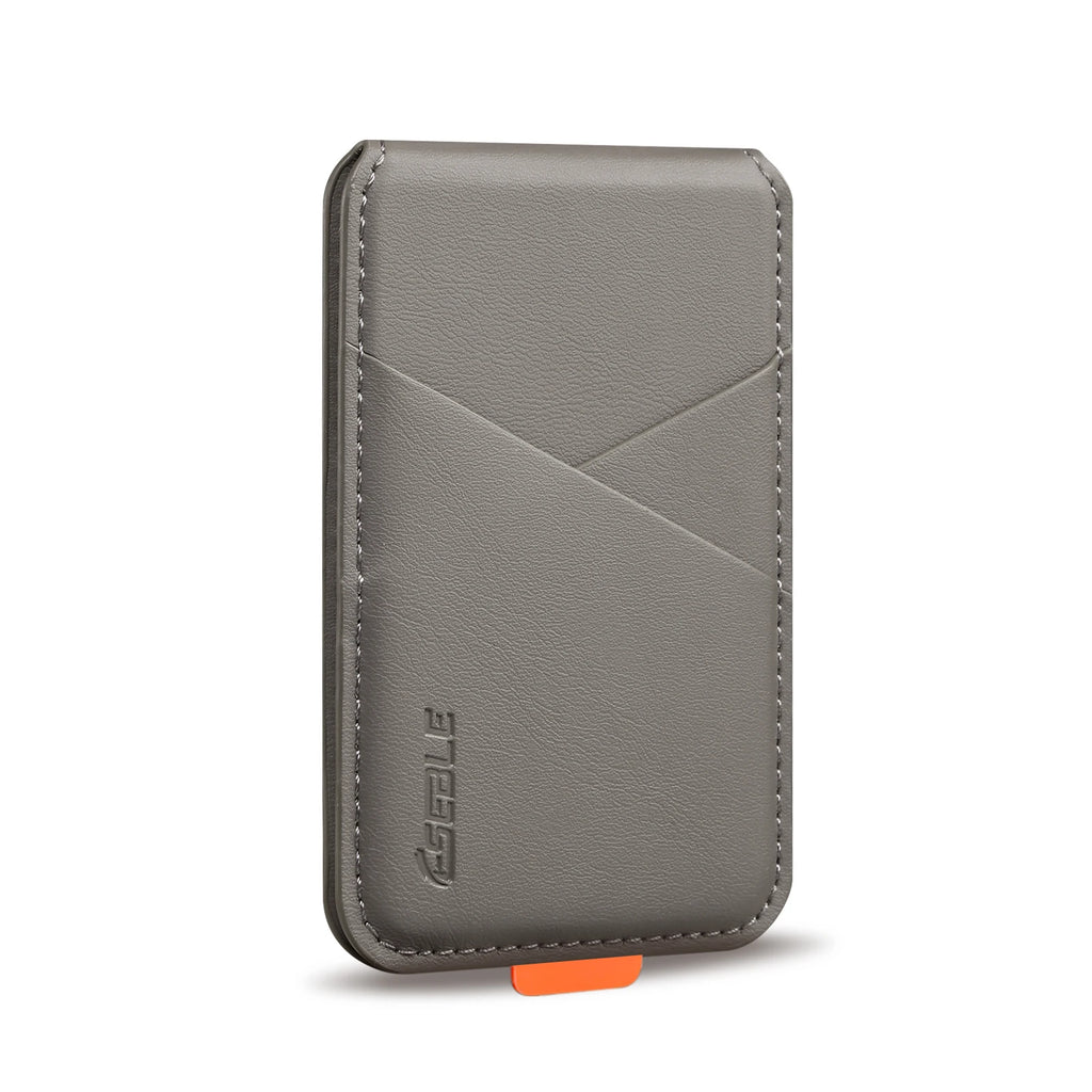 Velora Premium PU Leather Magnetic Phone Card Holder, RFID Anti-Skimming Wallet Compatible with Magnetic Wireless Charging Smartphones