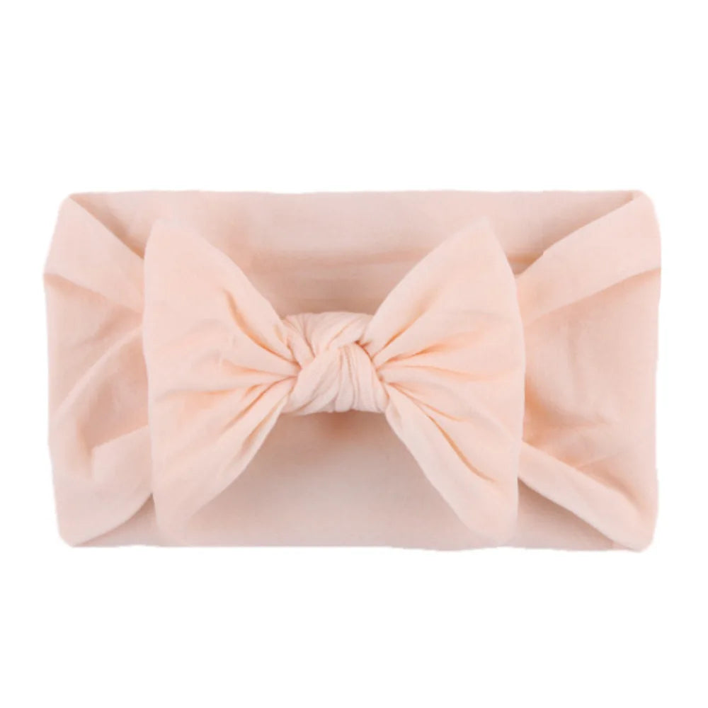 Soft Baby Bow Headband – Stretchy Nylon Hair Band for Newborn Girls & Toddlers