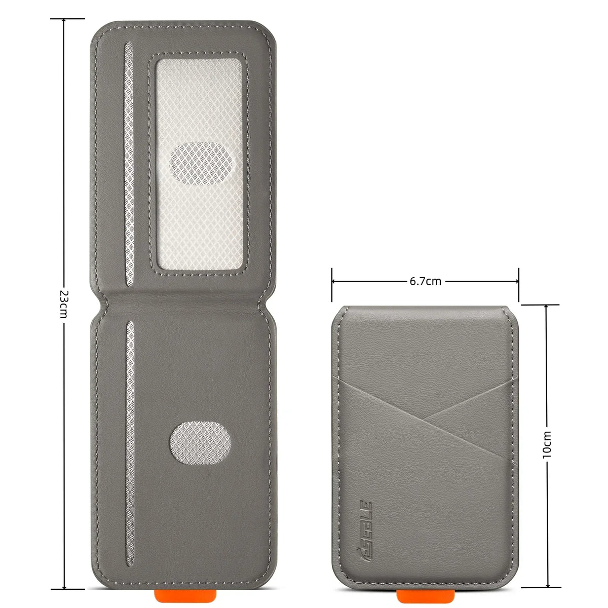 Velora Premium PU Leather Magnetic Phone Card Holder, RFID Anti-Skimming Wallet Compatible with Magnetic Wireless Charging Smartphones