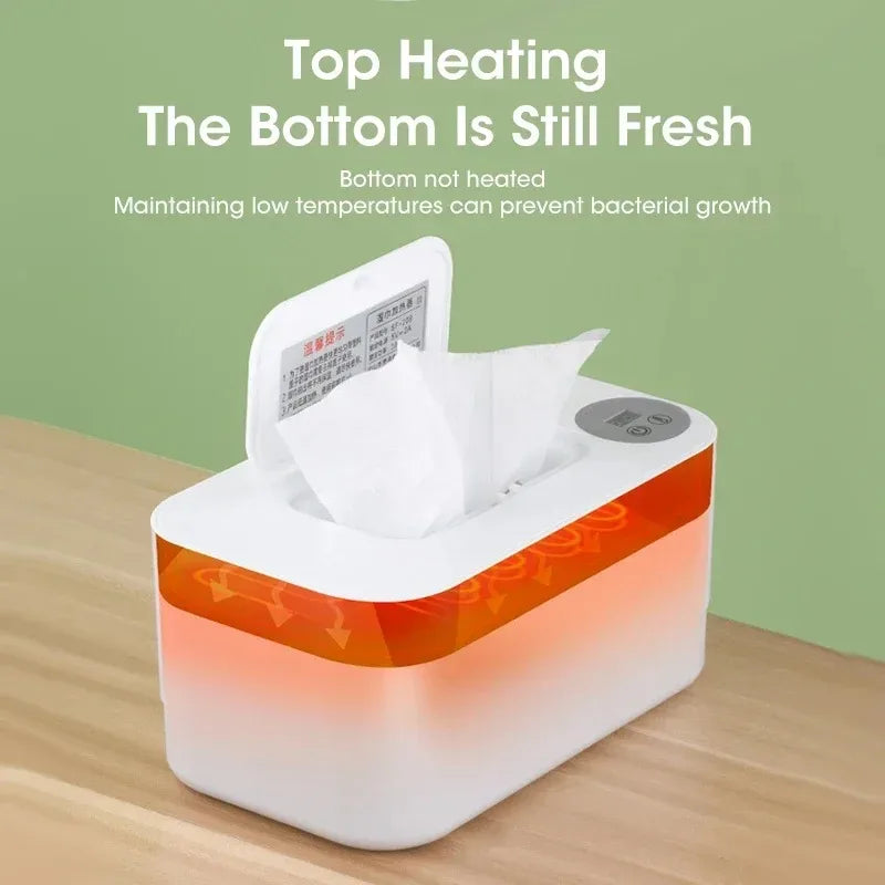 Velora USB Portable Baby Wipe Warmer with LED Display Wet Towel Heater Dispenser for Home Car Travel