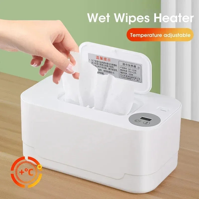 Velora USB Portable Baby Wipe Warmer with LED Display Wet Towel Heater Dispenser for Home Car Travel