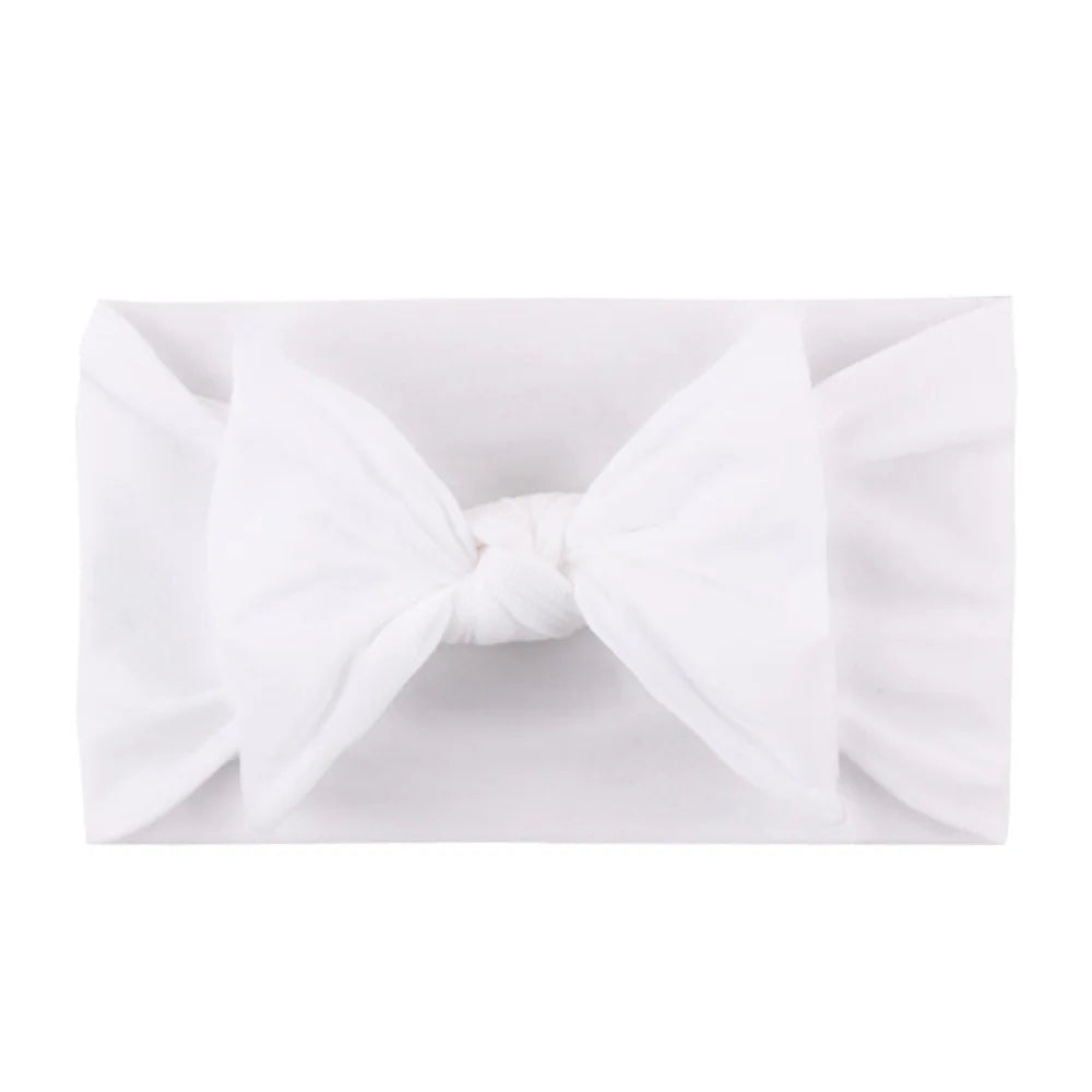 Soft Baby Bow Headband – Stretchy Nylon Hair Band for Newborn Girls & Toddlers