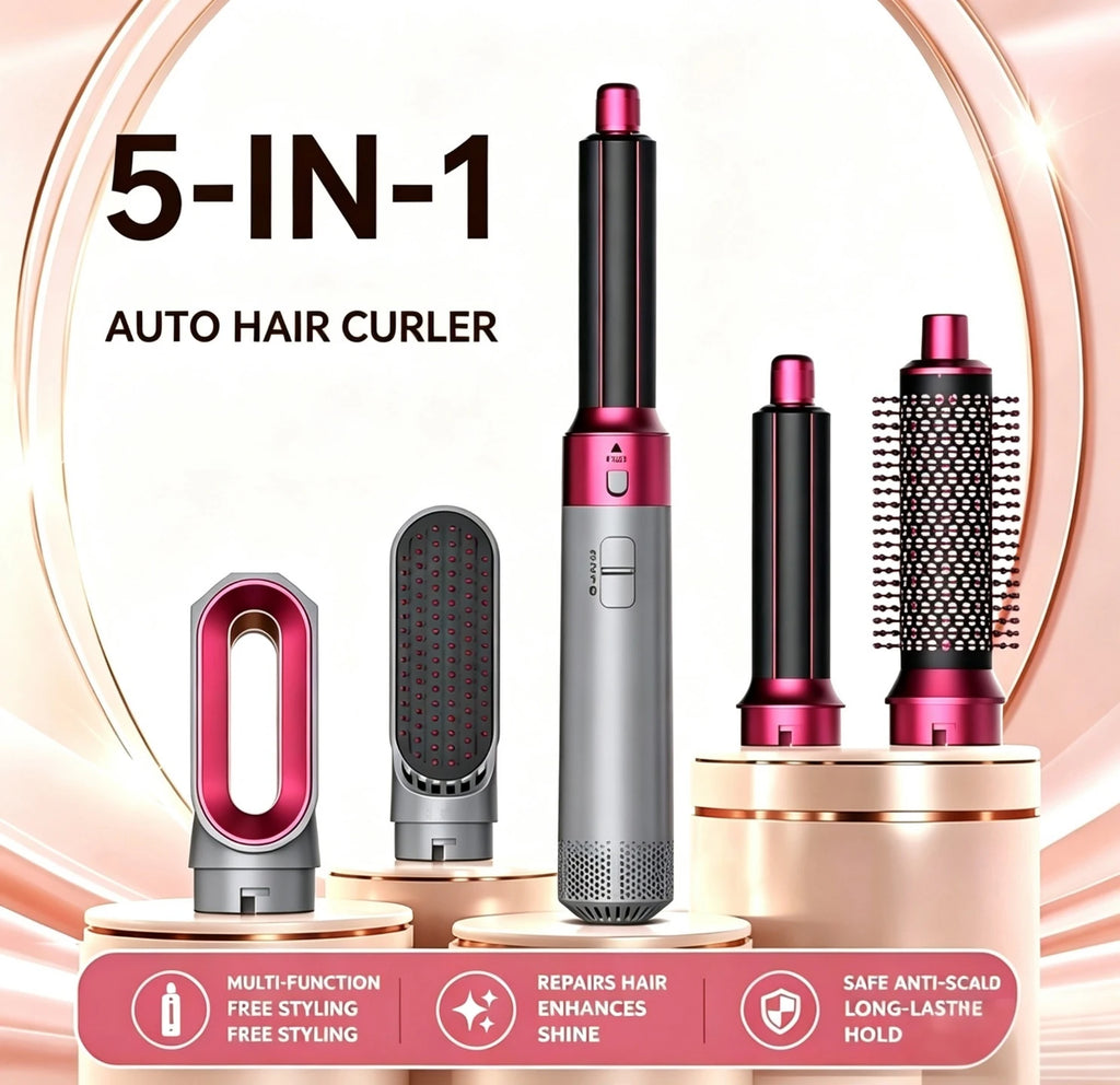 Velora 5 In 1 Multi Styler New Design Hair Dryer for Hair 5 in 1 Styler with Curling Barrel Hot Air Brush Styling Tool MultiStyler
