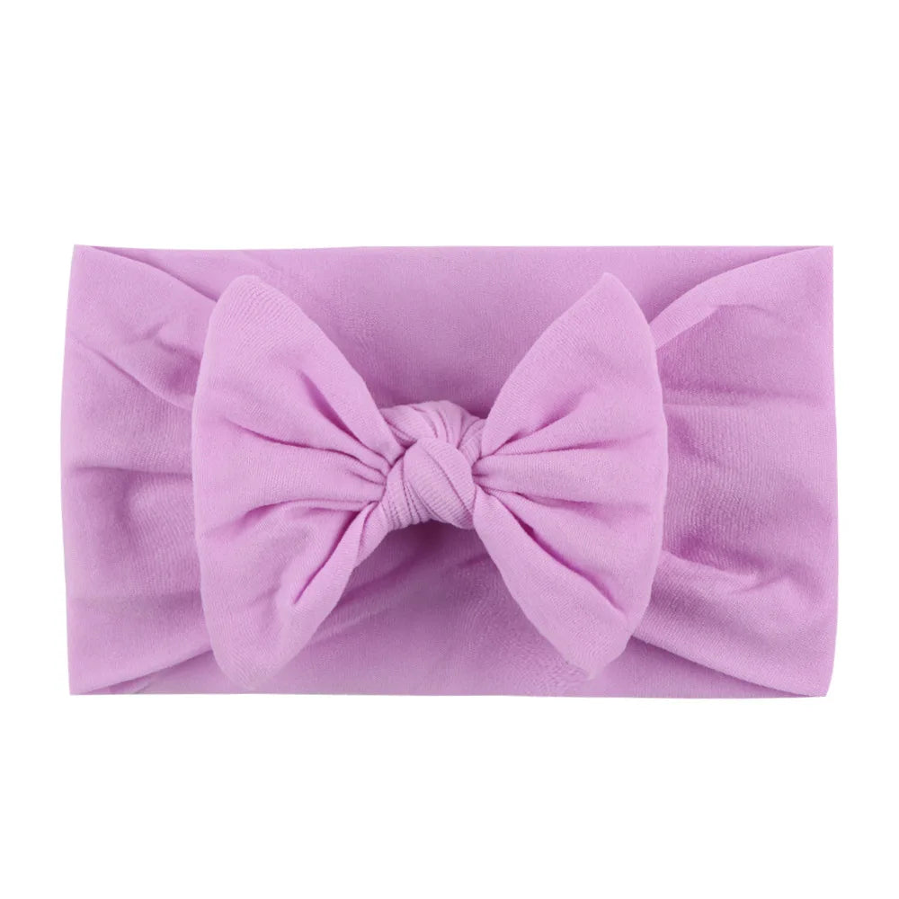 Soft Baby Bow Headband – Stretchy Nylon Hair Band for Newborn Girls & Toddlers