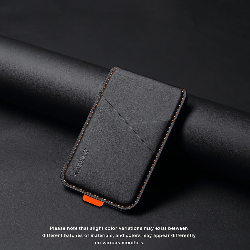 Velora Premium PU Leather Magnetic Phone Card Holder, RFID Anti-Skimming Wallet Compatible with Magnetic Wireless Charging Smartphones