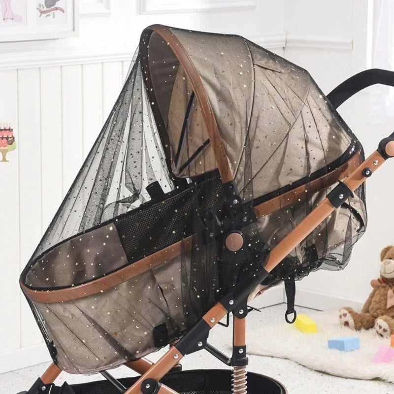 Stroller Mosquito Net Baby Anti-mosquito Full-Cover Printed Cart Universal Elastic Mesh Mosquito Net Stroller Accessories