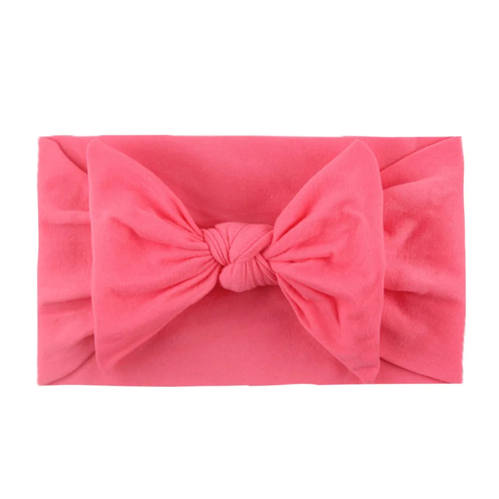 Soft Baby Bow Headband – Stretchy Nylon Hair Band for Newborn Girls & Toddlers