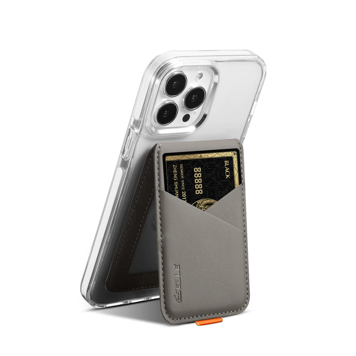 Velora Premium PU Leather Magnetic Phone Card Holder, RFID Anti-Skimming Wallet Compatible with Magnetic Wireless Charging Smartphones