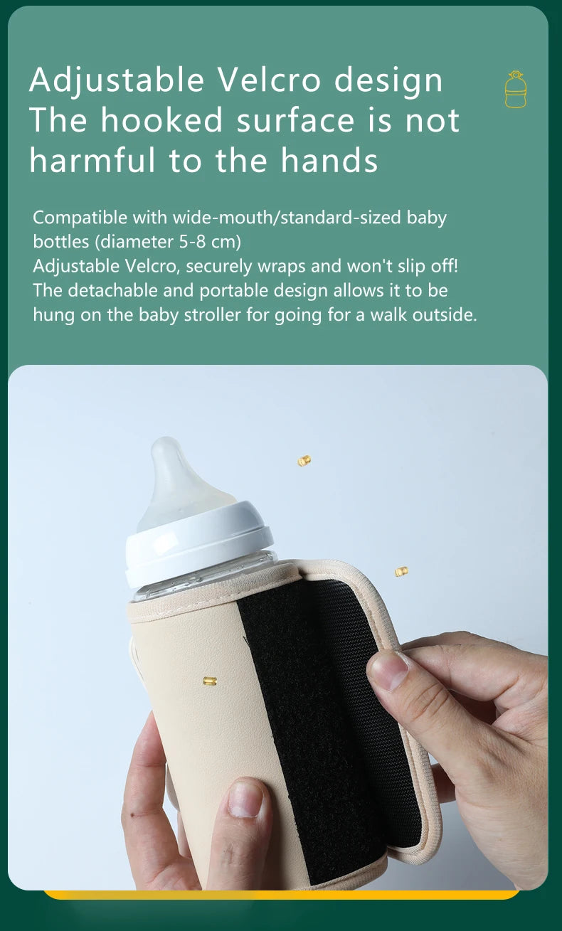 Velora Baby Milk Warmer Baby Nursing Bottle Heater, Portable USB Bottle Warmer for Car, Outdoor Travel Accessories Outdoor Portable