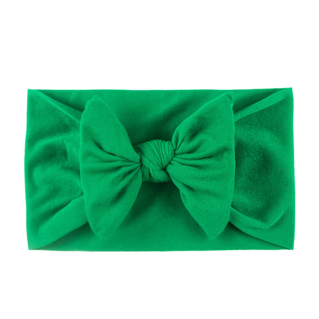 Soft Baby Bow Headband – Stretchy Nylon Hair Band for Newborn Girls & Toddlers