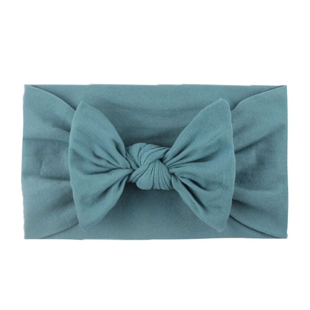 Soft Baby Bow Headband – Stretchy Nylon Hair Band for Newborn Girls & Toddlers