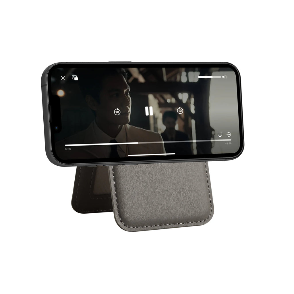 Velora Premium PU Leather Magnetic Phone Card Holder, RFID Anti-Skimming Wallet Compatible with Magnetic Wireless Charging Smartphones