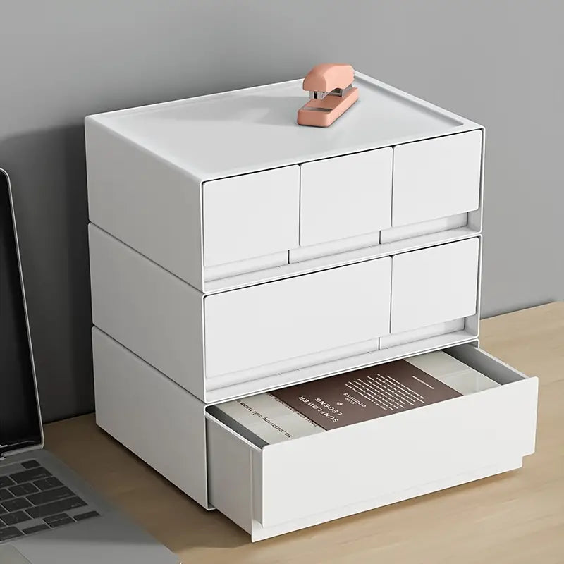 Velora Stackable Bedroom Bedside Drawer Organizer - White