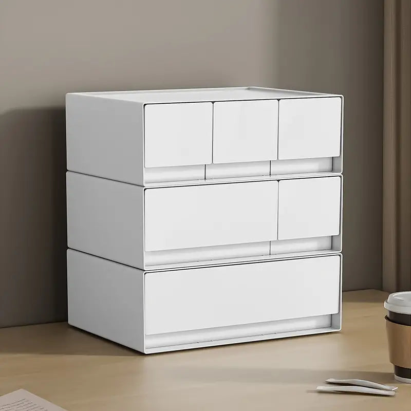 Velora Stackable Bedroom Bedside Drawer Organizer - White